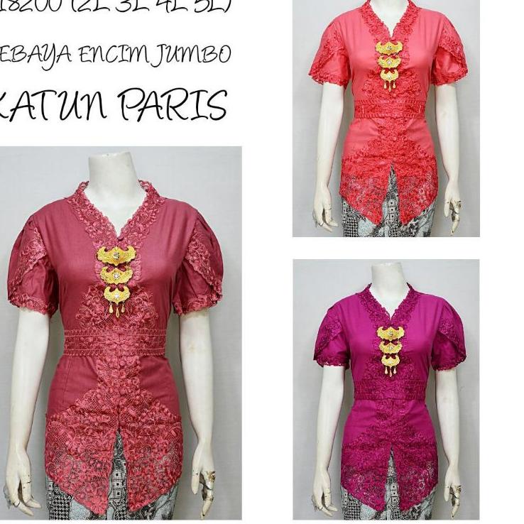 ☑ Indah KEBAYA JUMBO ENCIM LENGAN PENDEK BORDIR SENADA KATUN PARIS KEBAYA WISUDA KEBAYA KATUN KEBAYA