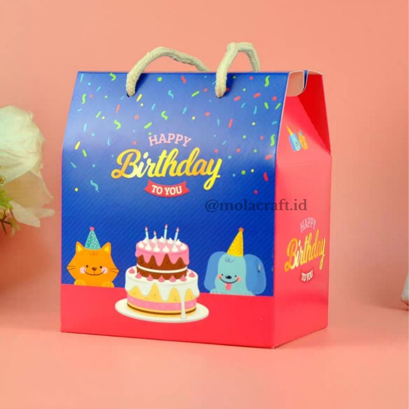 

Goodie bag ulang tahun (happy birthday) / hampers kotak isi snack/ tas ulang tahun isi souvenir