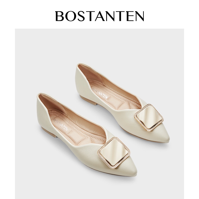 BOSTANTEN Sepatu Wanita Flatshoes Pansus Pesta Pernikahan Sepatu Kerja