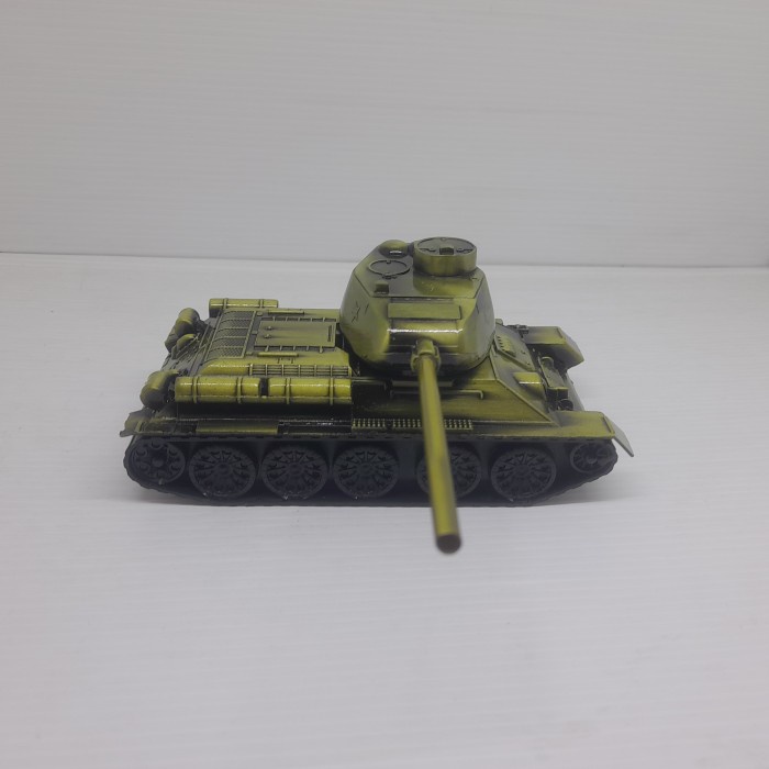 Diecast Miniatur Tank Tempur T34 18Cm Mainan Anak - Hijau
