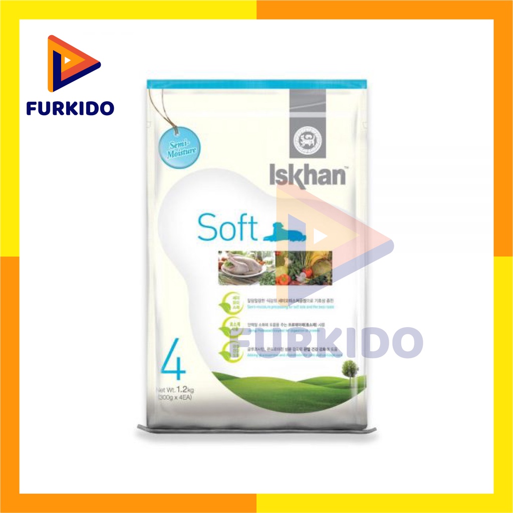 Iskhan Dog Food 4 Adult Soft 1.2 Kg / Makanan Anjing