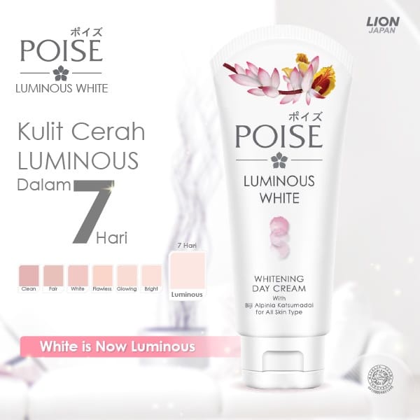 POISE Day Cream LUMWhite TUBE 20GR - Whitening Day Cream ~ ORIGINAL 100%