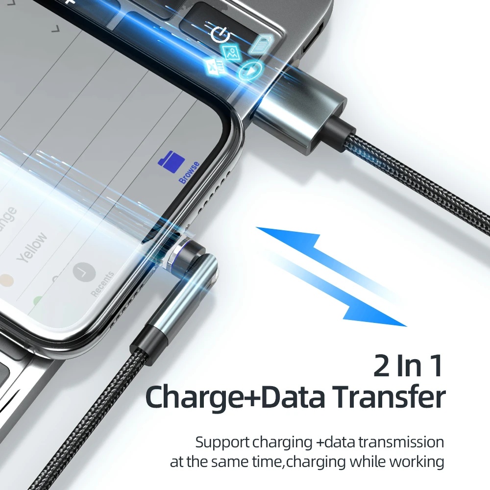 [Harga Grosir] 6A Colokan Micro Usb C Fast Charging Adapter Phone Colokan Micro Usb Type-C Untuk Android Colokan Kabel Bulat Berputar 360derajat