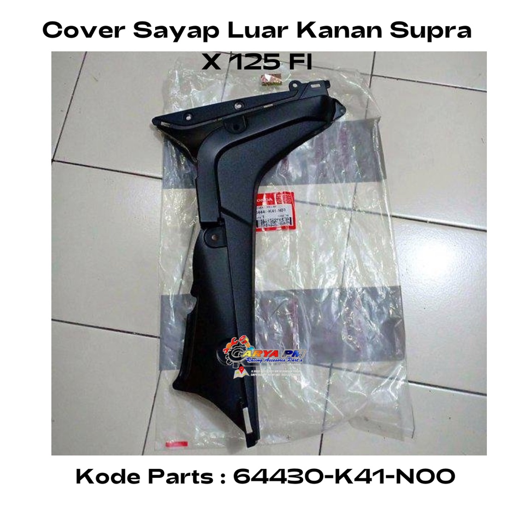 Cover Sayap Luar Kanan Kiri New Supra X 125 FI Original AHM 64430K41N00 64440K41N00