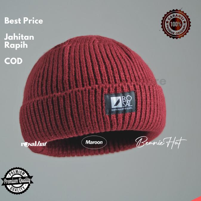Kopiah Peci Songkok Rosal Peci Beanie Cap - Topi Kupluk Beanie Rajut