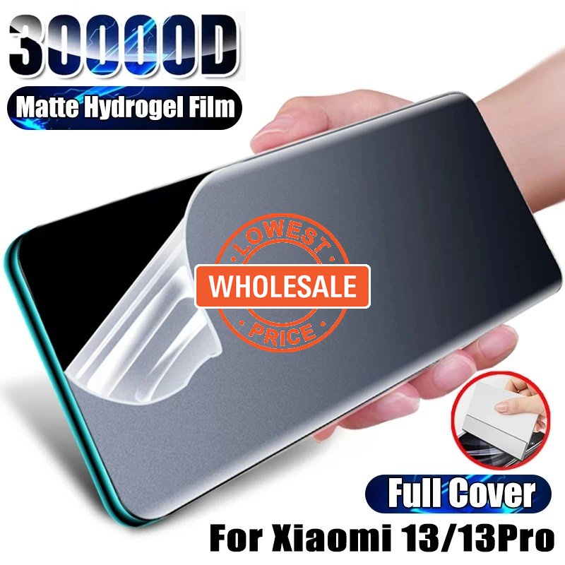 XIAOMI [Harga Grosir] Matte Hydrogel Film Pelindung Layar Full Coverage Anti Gores Anti-Fingerprint Soft TPU Film Pelindung Kompatibel Dengan Xiaomi13/13Pro