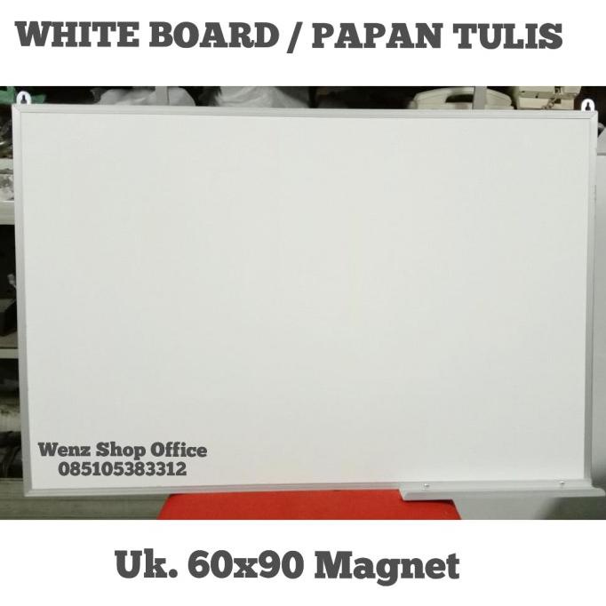 

Papan Tulis / White Board uk. 60x90 Magnet Gantung