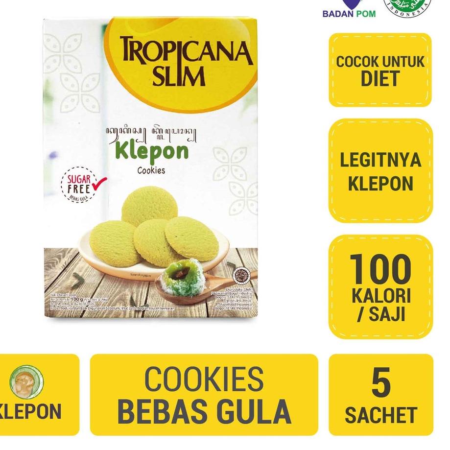 

Termurah Tropicana Slim Klepon Cookies (5 Sch) - Snack Bebas Gula, 100 Kalori !