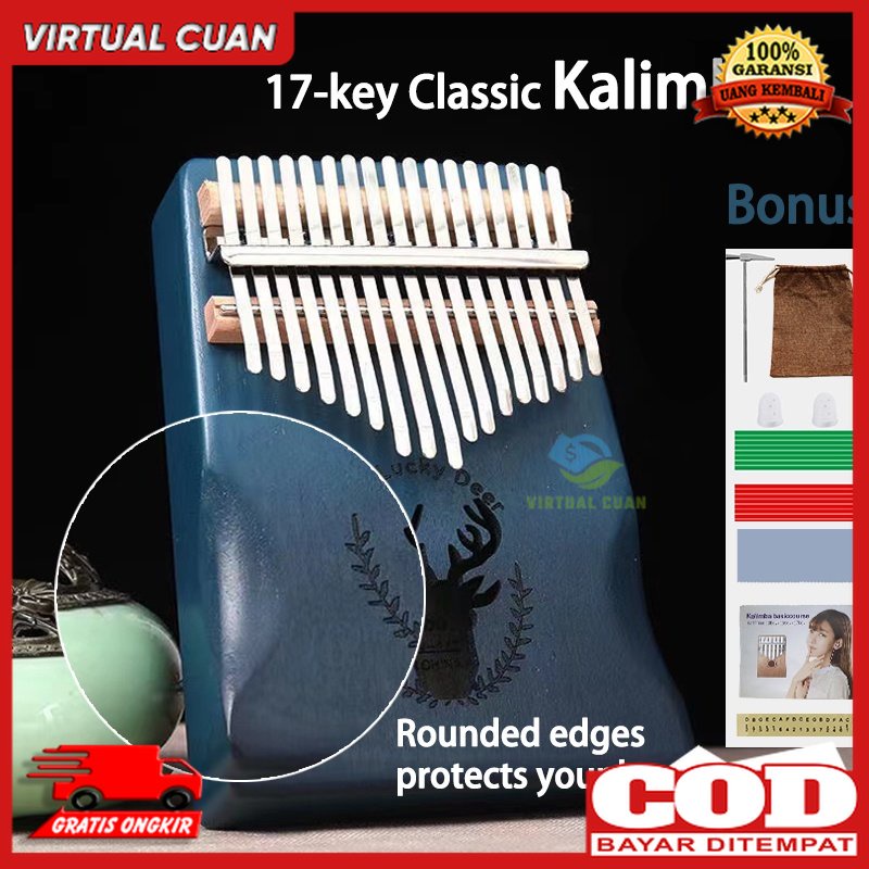 Kalimba 17 Key untuk pemula Piano jari/ Kecapi jari Kalimba/ instrumen Carimba