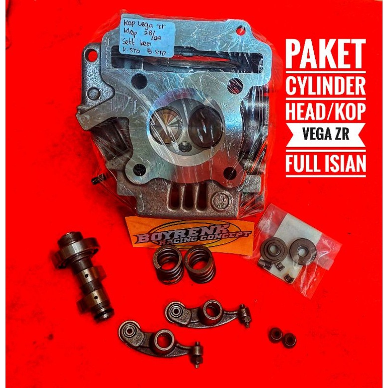 PAKET BORE UP CYLINDER HEAD/KOP FULL ISI  VEGA ZR 130CC-150CC BOYRENK RACING