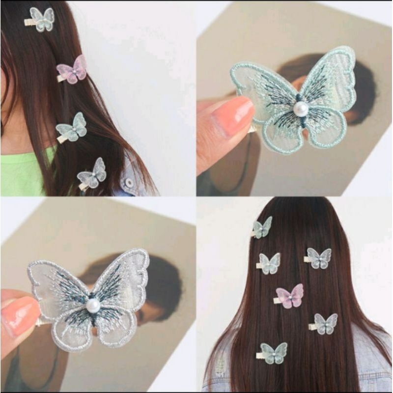 JEPITAN MODEL BUTTERFLY HIASAN RAMBUT JEPIT RAMBUT KUPUKUPU FASHION