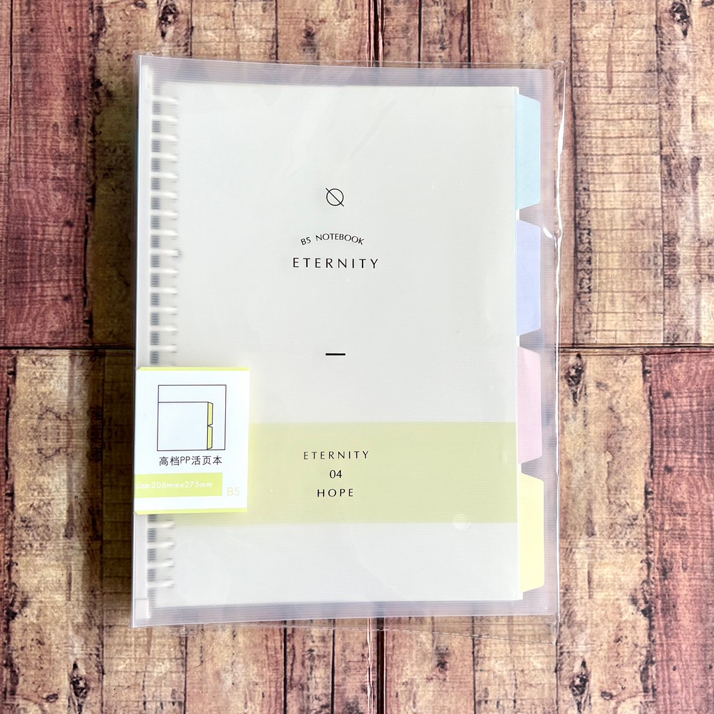 Map Binder Wengu Eternity B017 A5 B5 Tansparant Ring Plastik - Binder Note Bonus Loose Leaf dan Divider - Binder File