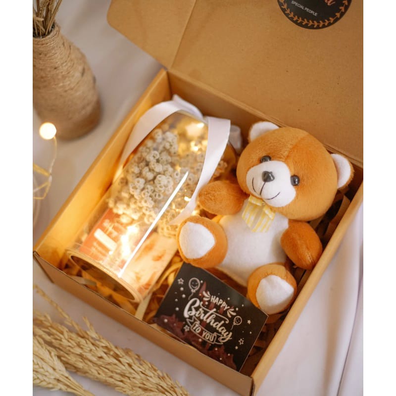 

HAMPERS SET GIFT SET TABUNG BEAR LED BIRTHDAY ULANG TAHUN VALENTINE KADO SPESIAL