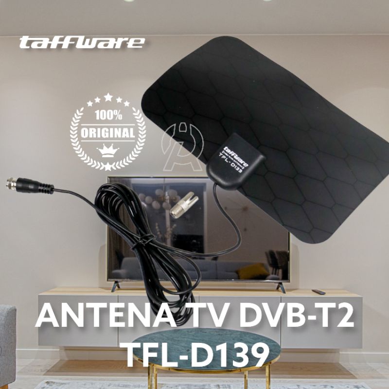 TERMURAH Taffware Antena TV Digital Indoor DVB-T2 TFL-D139 For Set Top Box STB