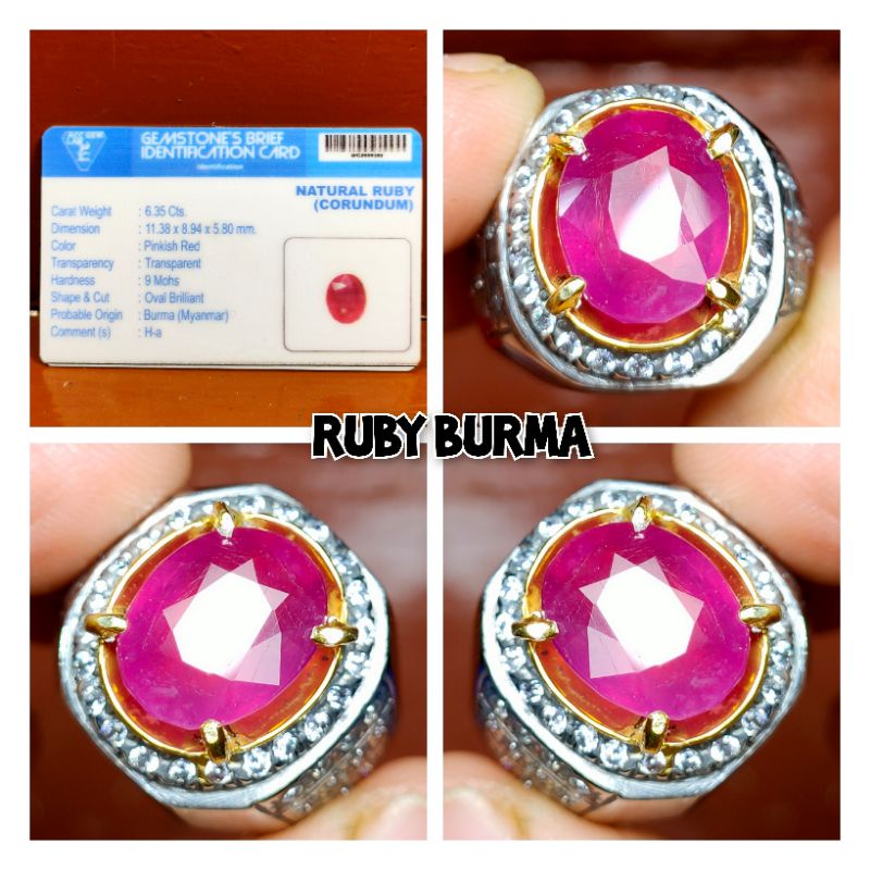 NATURAL BATU PERMATA RUBY DELIMA BURMA