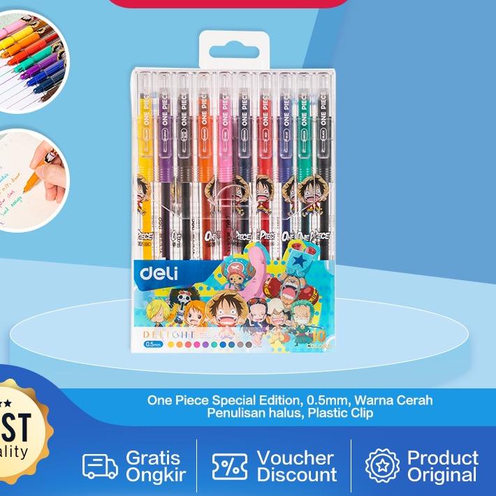 

Trend ♙ Deli Color Gel Pen / Pulpen Gel Warna 0.5mm 10 Warna One Piece Penulisan Halus CG121-10C.