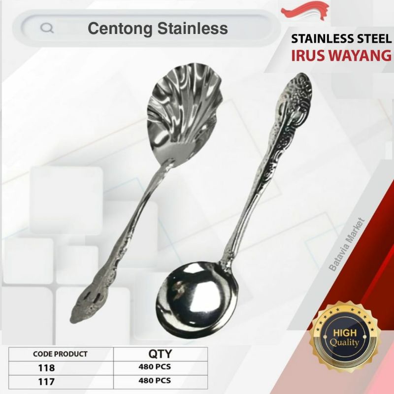 Irus Stainless Steel Wayang / Sendok sop / Sendok sayur