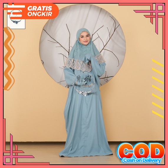 (Cod) Mukena Pashmina Terompah | Mukena Dewasa Terbaru 2021 | Mukena Traveling Best Seller | Mukena 