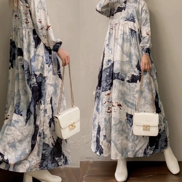 Cod - Dress Jumbo ld 130 Gamis Jumbo XXXL - Big Sale 