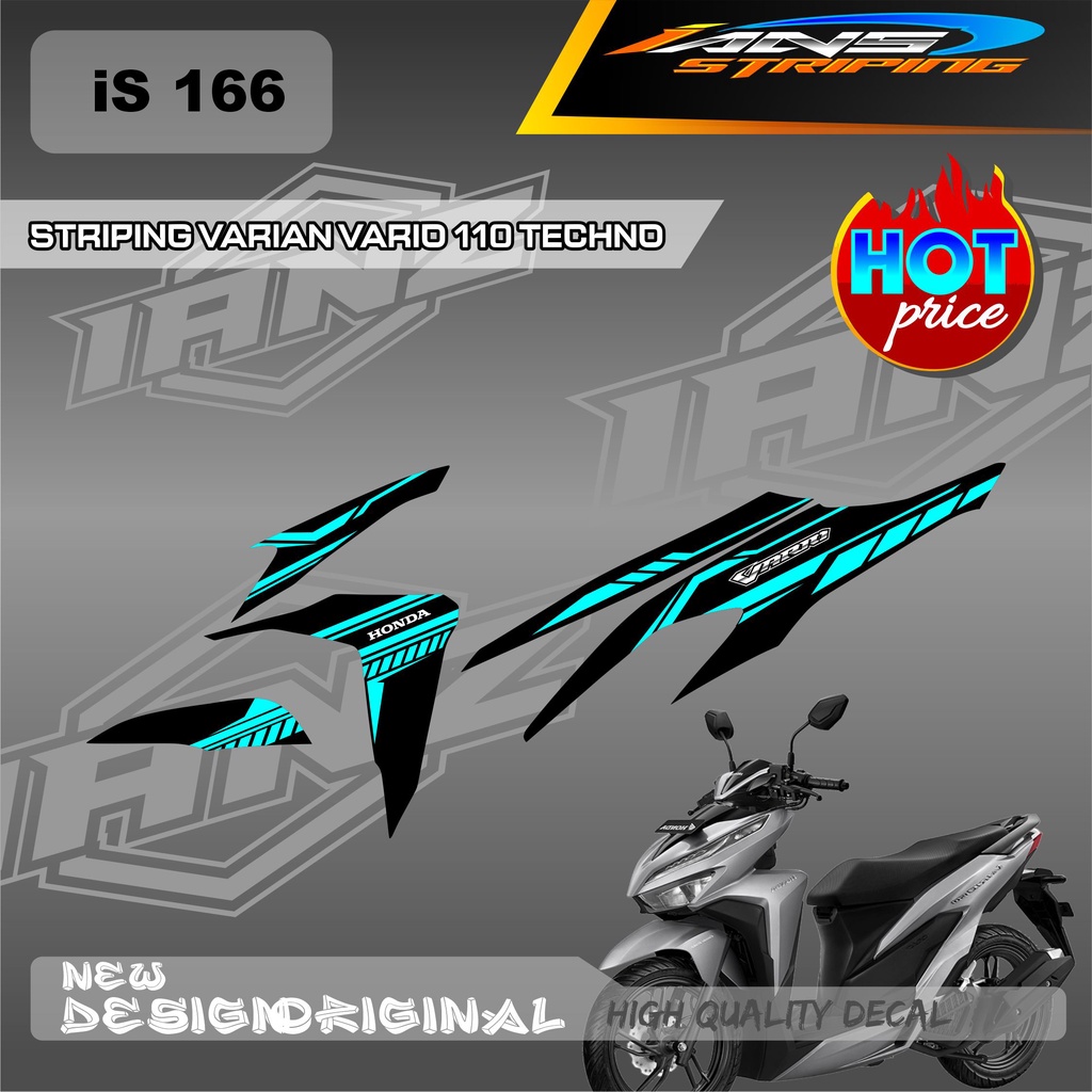 LIST DECAL STRIPING LIST VARIO TECHNO 110 OLD / HONDA VARIO TECHNO 110 MENGGUNKAN BAHAN BERKUALITAS /  TIDAK MUDAH PUDAR / DECAL KERETA VARIO TECHNO  IS166