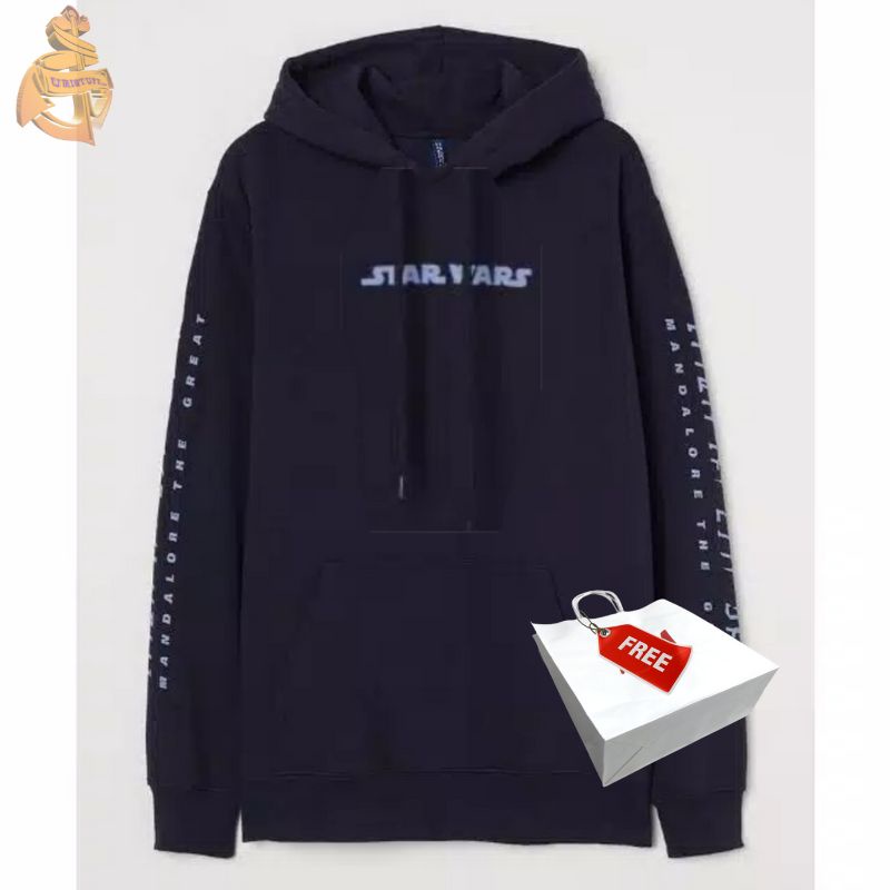 Hoodie Pria Star Wars Mandalore Navy Starwars Free Paper Bag