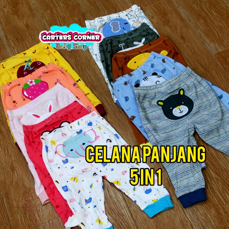 CELANA BAYI PANJANG 5IN1 ISI 5 PCS SNI BLUEFLY PANTS PANJANG