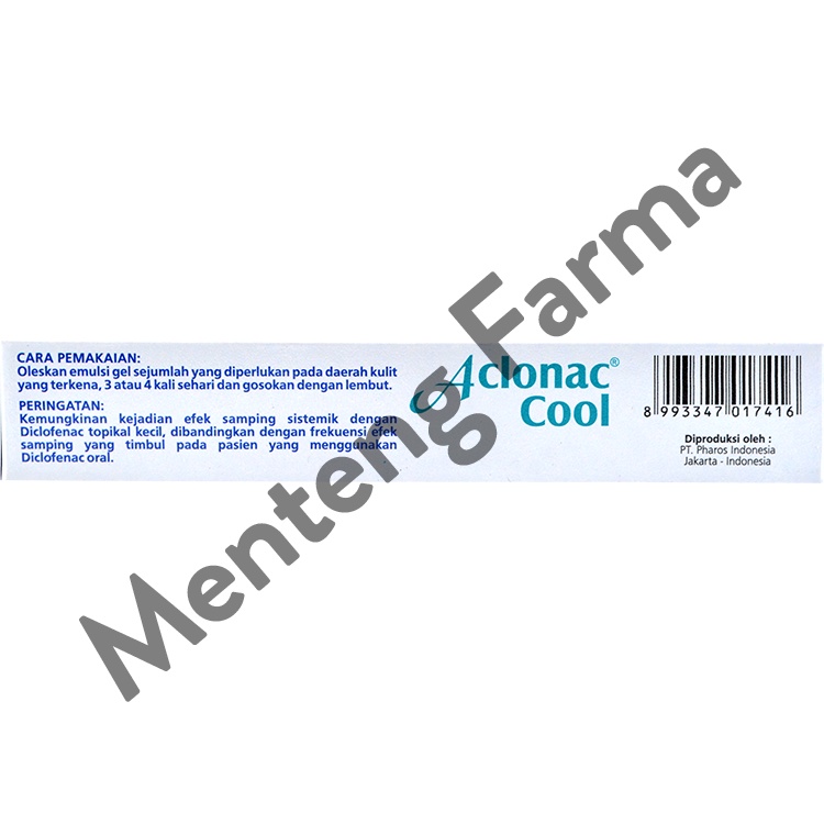 Aclonac Cool 1% Gel 20 g - Gel Pereda Nyeri, Memar, Keseleo