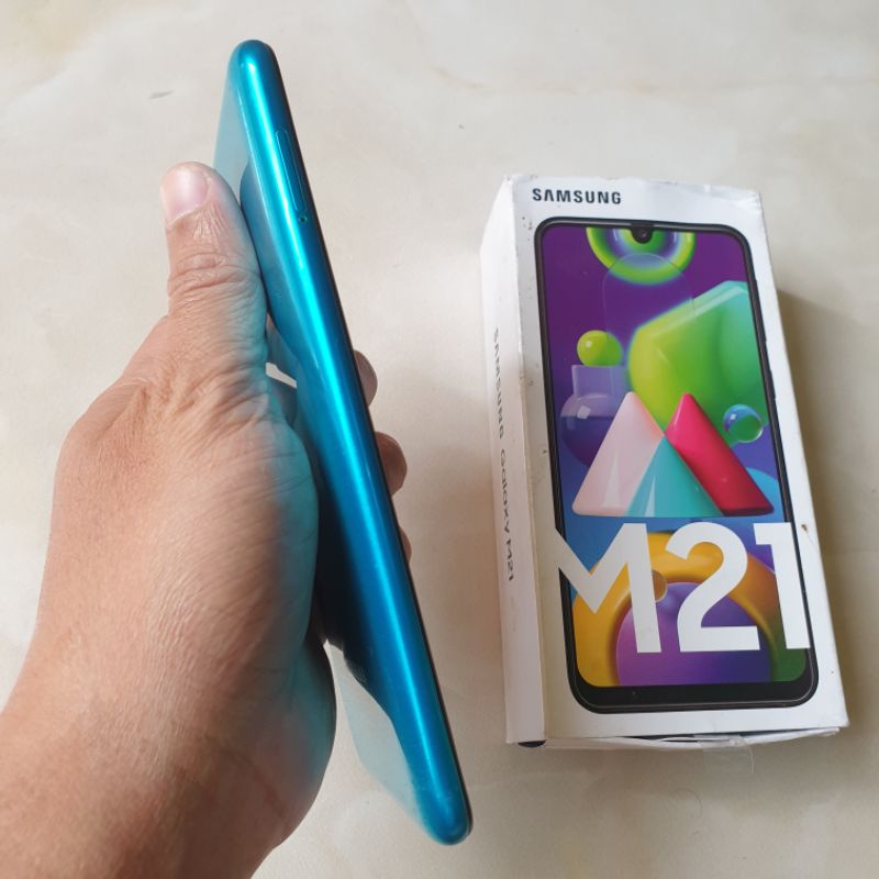 samsung m21 4/64 ram 4gb rom 64gb mulus dan lengkap