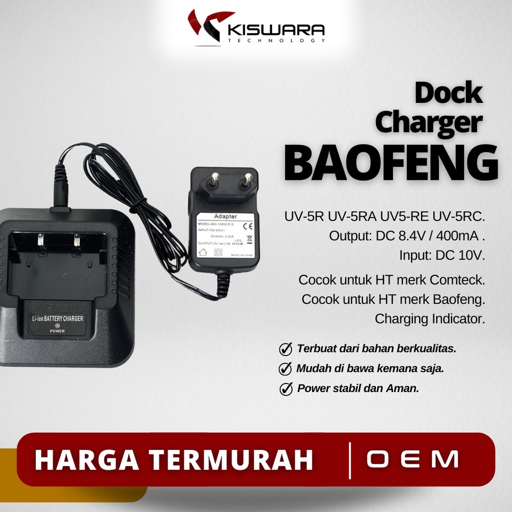 Dock Charger HT Baofeng UV-5R UV-5RA UV5-RE UV-5RC