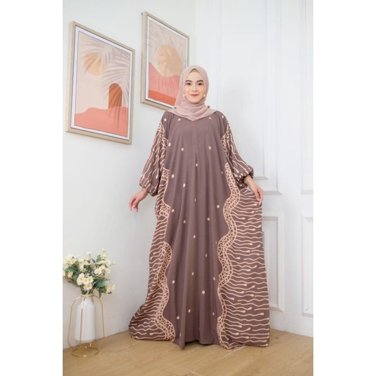 Gamis Kaftan Super Jumbo XXXXL Busui Bahan Santung Rayon Super Cap Hand Made Kualitas Super