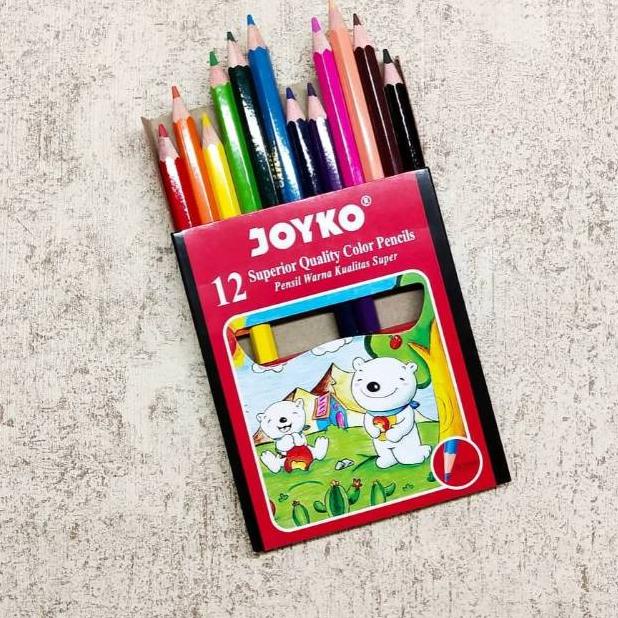 

E33 PENCIL WARNA / PENSIL WARNA JOYKO 12 WARNA PENDEK TERBAIK MR46