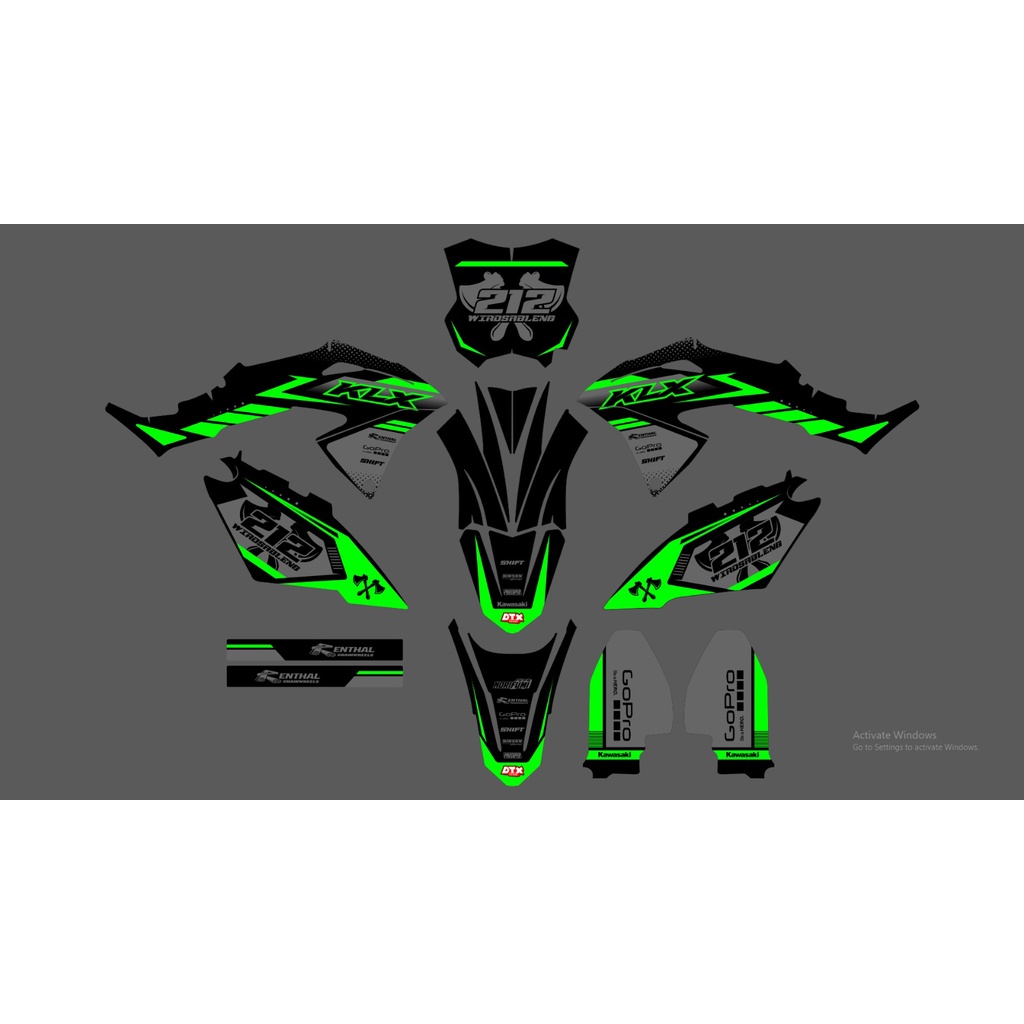 Decal klx bf decal klx stiker trail KLX stiker motor stiker supermoto stiker variasi motor decal klx