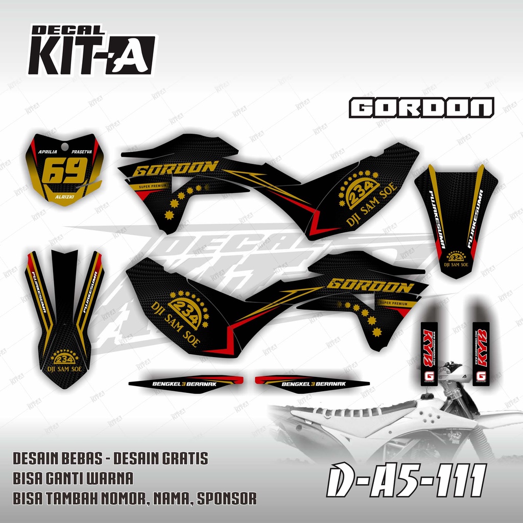 Decal sticker klx gordon - decal sticker klx gordon dekal stiker MOTIF DJI SAM SOE 1 D-A5-111