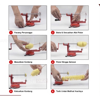 Pemotong Kentang Alat Spiral Kentang/Spiral Ulir Praktis