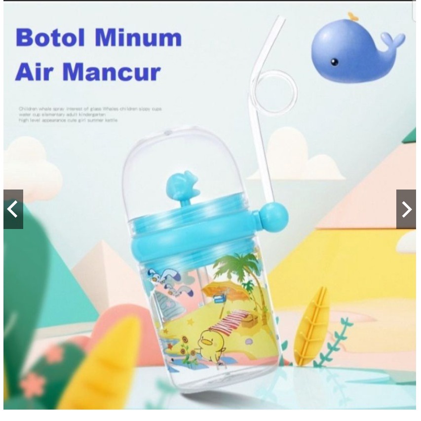 Botol Minum Anak Air Mancur Motif Lumba 250ml