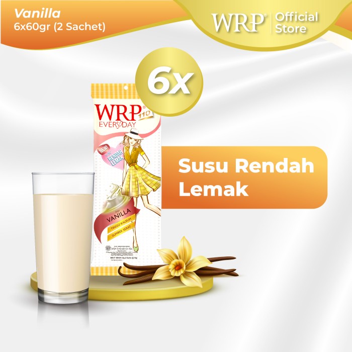 

[ COD ] WRP Low Fat Milk Vanilla 60gr (Bundle 6)