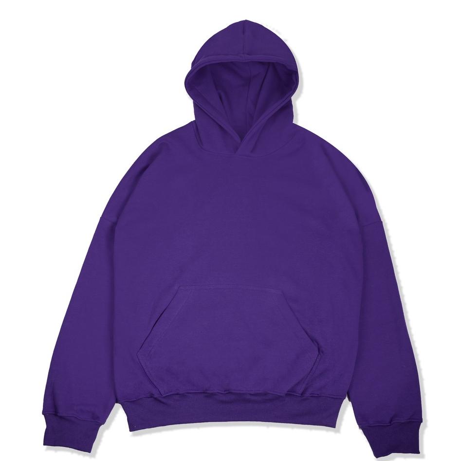 Oversized Boxy Hoodie Dark Purple