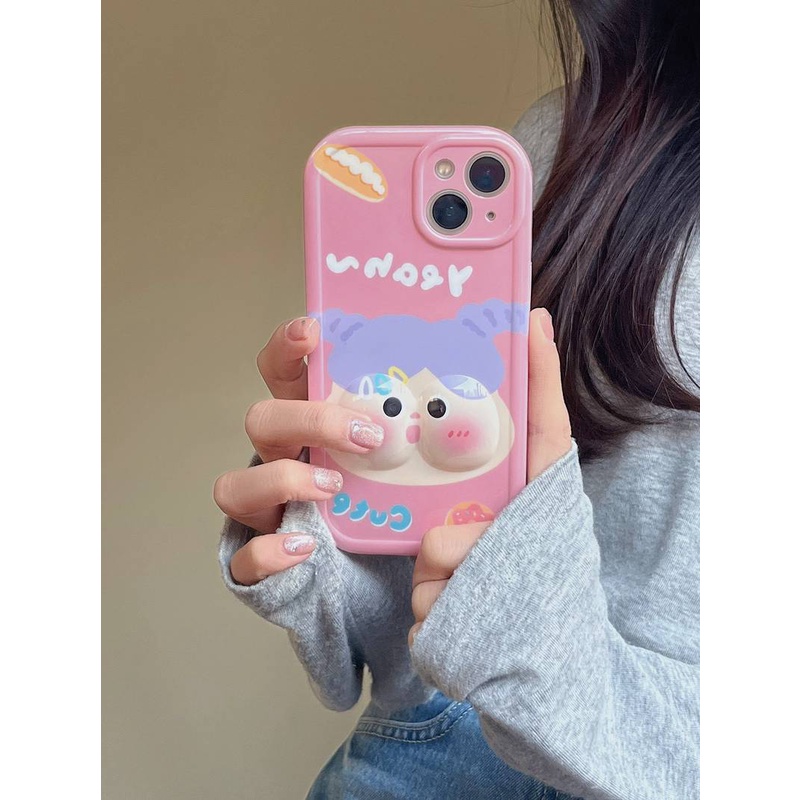 Pinch Face Braided Girl Soft Case HP iP iPhone 14 Plus 11 12 13 Pro Max New Casing Apple