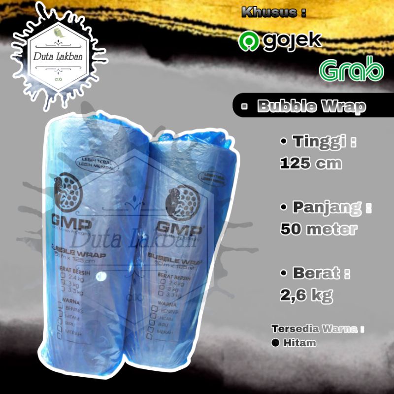 

Plastik Buble Bubble Wrap Roll GMP 50m Hitam Premium