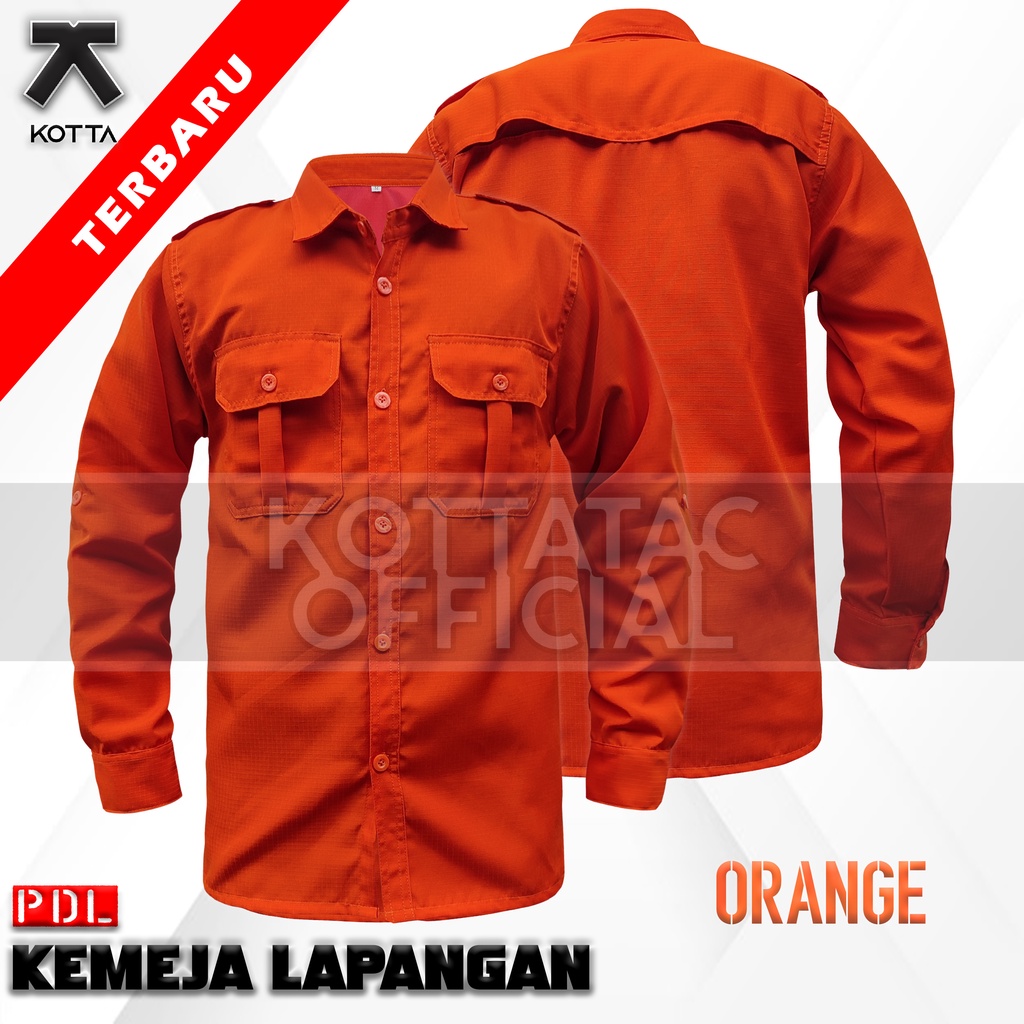 SATU SET SETELAN KEMEJA TACTICAL CELANA OREN PDL TIM SAR BASARNAS BPBD - CELANA TACTICAL ORANGE - KEMEJA PDL ORANGE