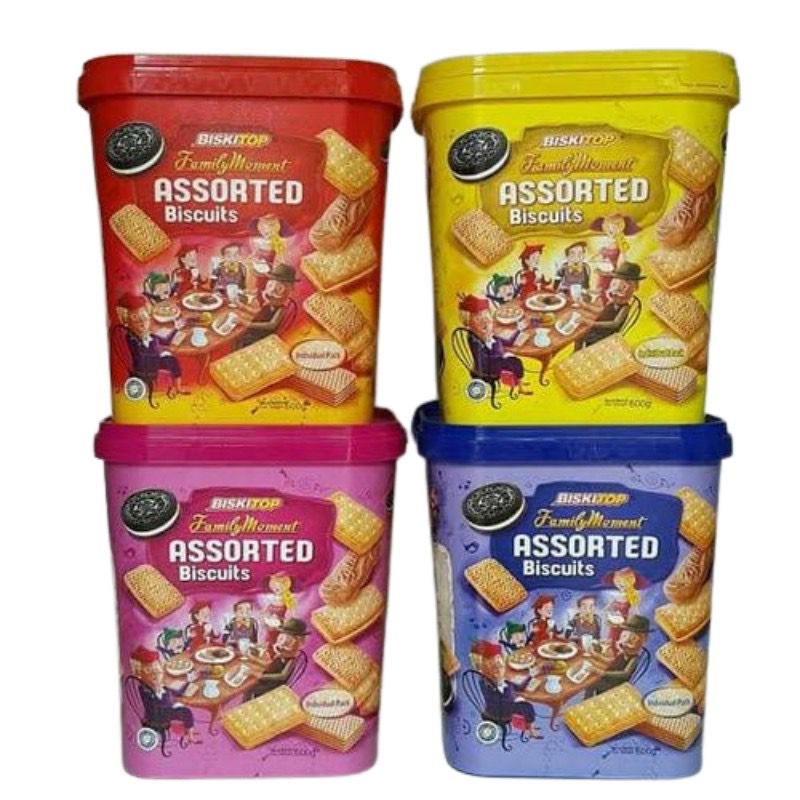 BISKITOP Biskuit Kaleng Assorted Aneka Biscuit Paket Lebaran 1.200gr