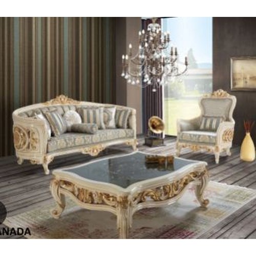 sofa set tamu putih ukiran mewah kalimantan