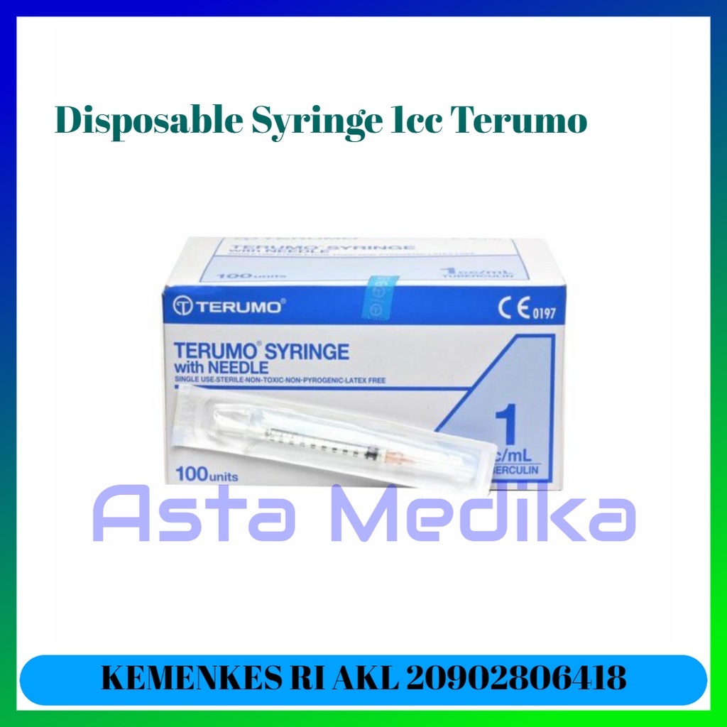 Spuit Syringe 1cc, 3cc, 5cc, 10cc Terumo - Disposable Syringe Terumo - Alat Suntikan Terumo - BOX