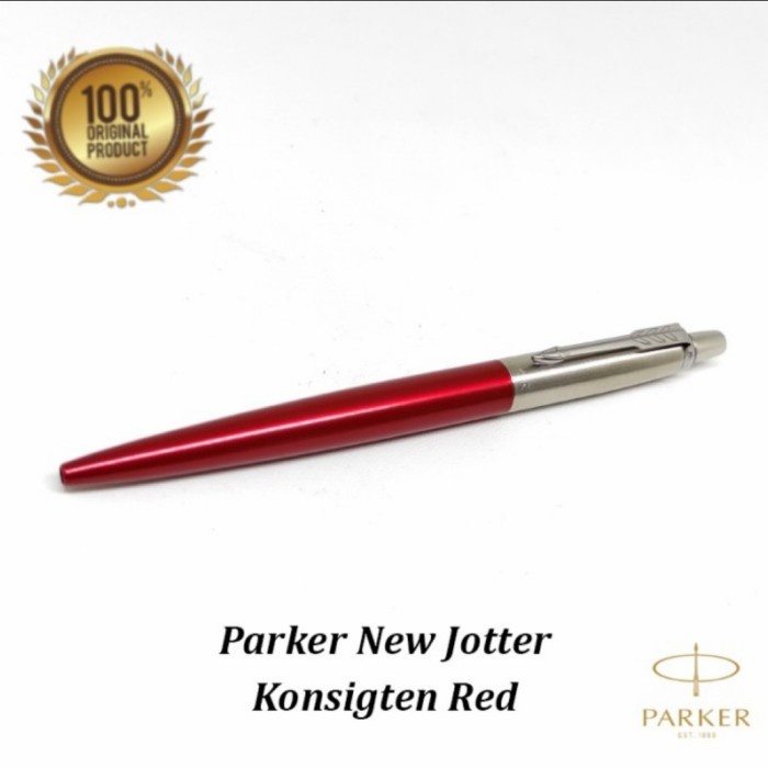 

Pulpen Mewah Parker New Jotter CT ( Klip Silver ) - Gratis Grafir Nama - Merah