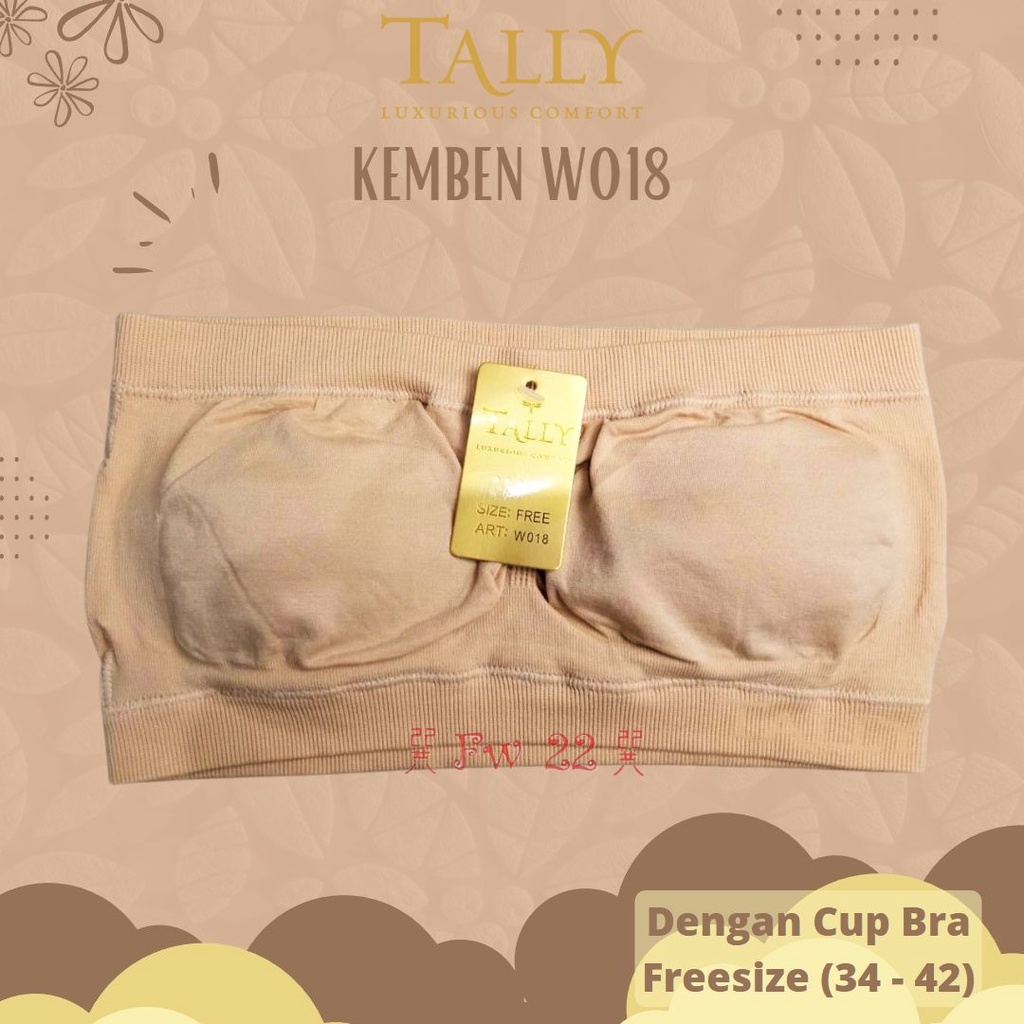 Kemben Wanita Tally W018 dengan Busa Tipis dan Bisa Dicopot dari Samping