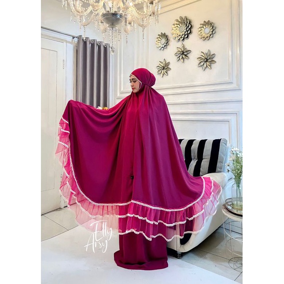 MUKENA PRINCESS BY ELLY ARSY // MUKENA RENA JUMBO DEWASA // MUKENA CRINKLE AIR FLOW