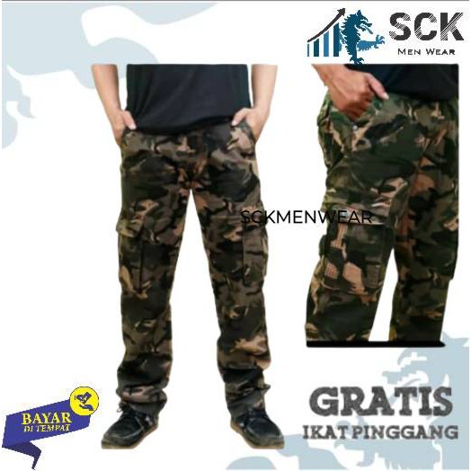 Celana Panjang Doreng Bawancheng Kargo Pdl Size 28-38 / Bawahan Tactical Cargo Pria  - sckmenwear GROSIR