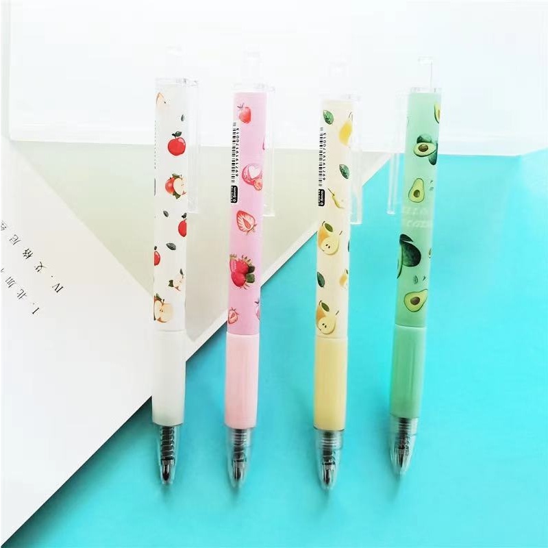 ⭐️𝐈𝐇𝐒 𝟔𝟎𝟎 𝐋𝐚𝐦𝐩𝐮𝐧𝐠⭐️Pulpen Gel Motif Buah Buahan Pulpen Pelajar Dan Kantor Pena Lucu Fruit Press Gel Pen