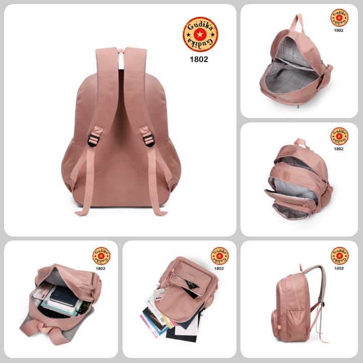 New Arrival !! GUDIKA Maccaron 1802 | Backpack Waterproof Wanita Tas Ransel Laptop 16 Inch Anti Air Import Original | Ransel Cewek | Ransel Perempuan | Tas Wanita