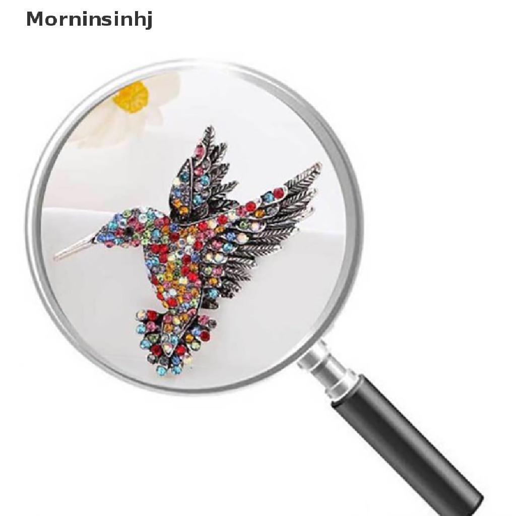 Mornin Bros Hummingbird Berlian Imitasi Untuk Wanita Perhiasan Gaya Burung Lucu Brooch Pin id